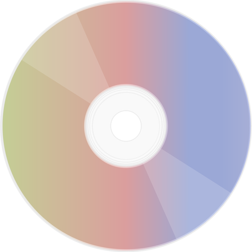 CD com uma ilustração vetorial lado reflexivo de arco-íris