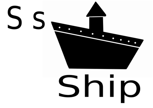 S для корабля векторное изображение