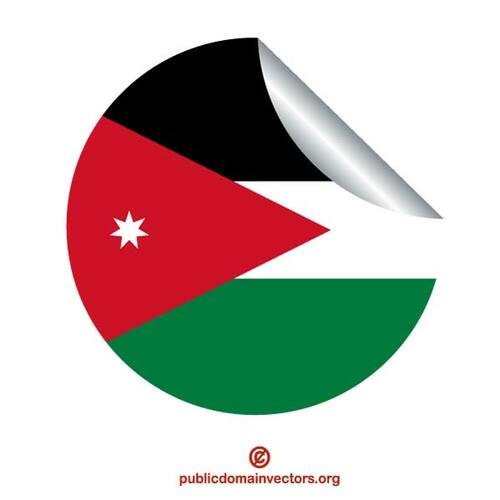 Pegatina bandera de Jordania