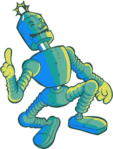 Happy robot thumb up