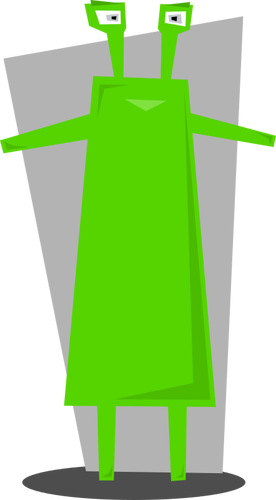 Vektorové grafiky zelené humanoidní stolku