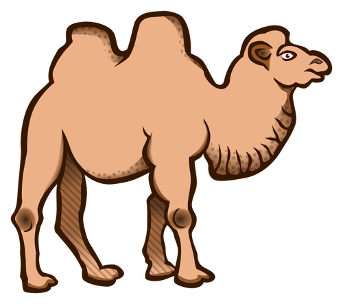 Cartoon vektorbild av en kamel