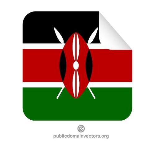 Beschriften Sie mit Flagge Kenia
