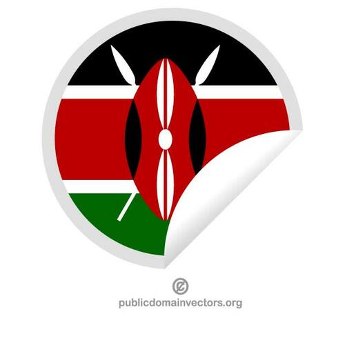 Kenya bayrağı ile etiket