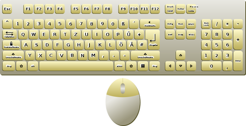 Image vectorielle de disposition allemande ordinateur clavier