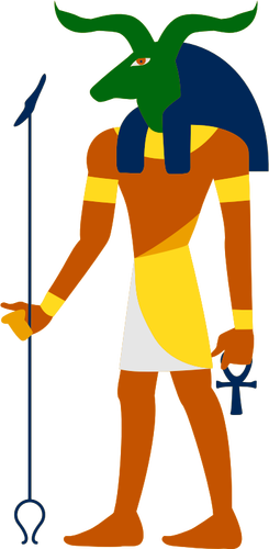 Fargerike egyptiske guden