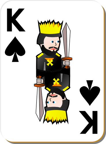 Король пики игральных карт векторное изображение