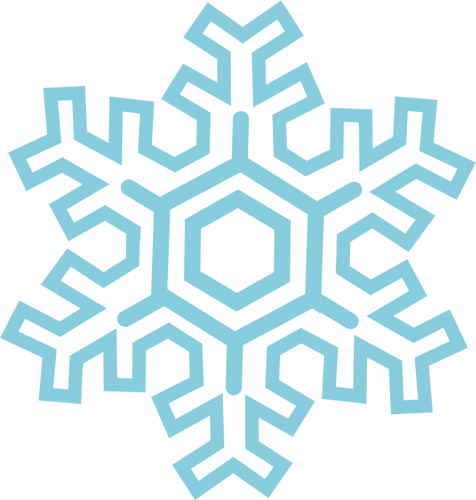 Snowflake de arte de reta azul em forma de vetor clip
