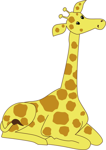 Sittande giraff