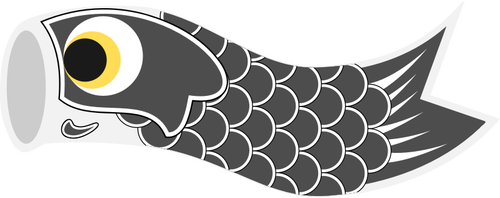 Vector graphics of grey Koinobori