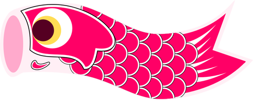 Ilustración vectorial de Koinobori rojo