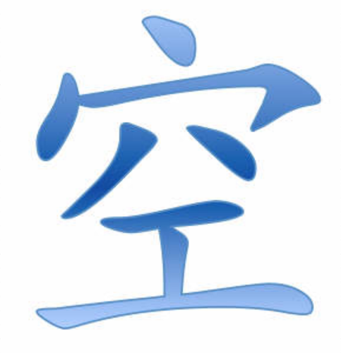 Čínský znak pro nicoty Vektor Klipart