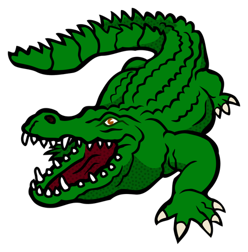 Grønn krokodille