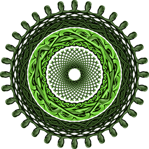 Afbeelding van de groene mandala