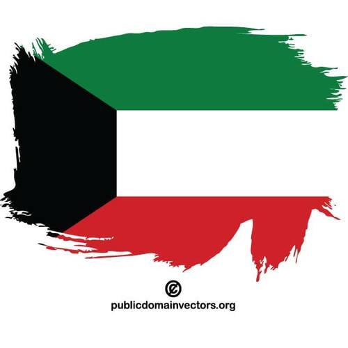 Geschilderde vlag van Koeweit