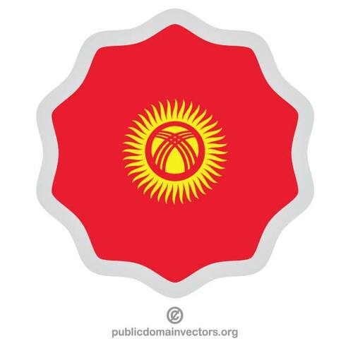 Kirgizië vlag etiket