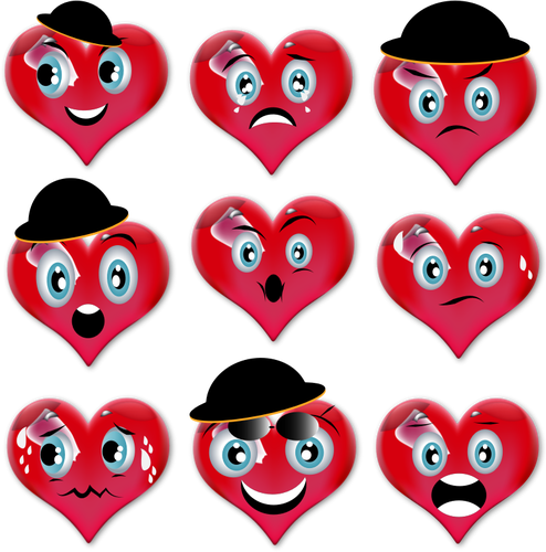 Set de emoticoane dragoste