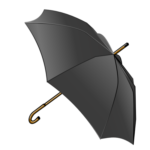 Černý deštník vektorový obrázek