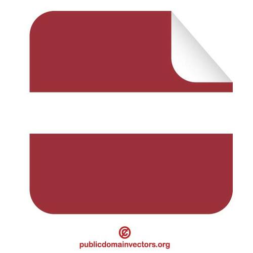 Bandeira de adesivo quadrado Letónia