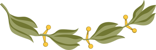 Laurel větev s žluté bobule