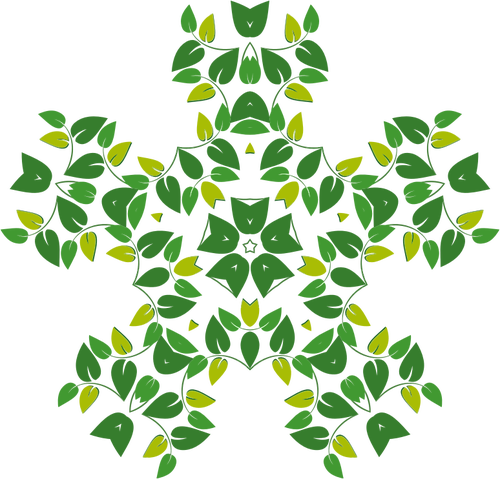 Kvadrant formet løvrike mønster illustrasjon