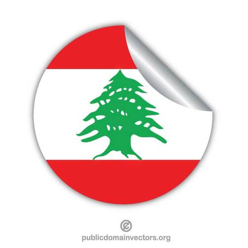 Наклейка флаг Ливана