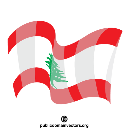 De staatsvlag van Libanon
