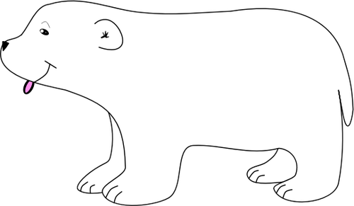 Gambar vektor sedikit beruang kutub