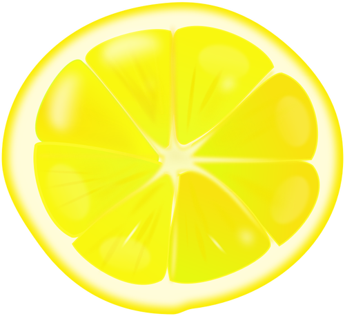 Image vectorielle de citron tranche