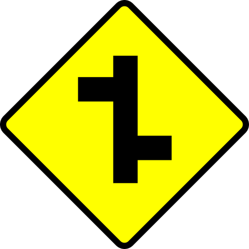 Cruce carretera signo vector imagen