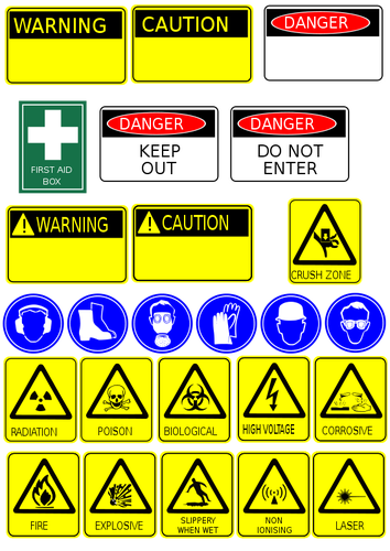 Safety signs collection vector image