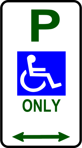 Estacionamiento para discapacitados tráfico roadsign vector de la imagen