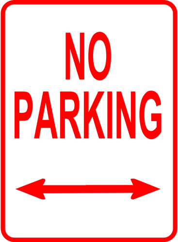 Nie parkingu ruchu drogowskaz wektorowa