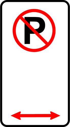 No parking zone traffic roadsign vector image