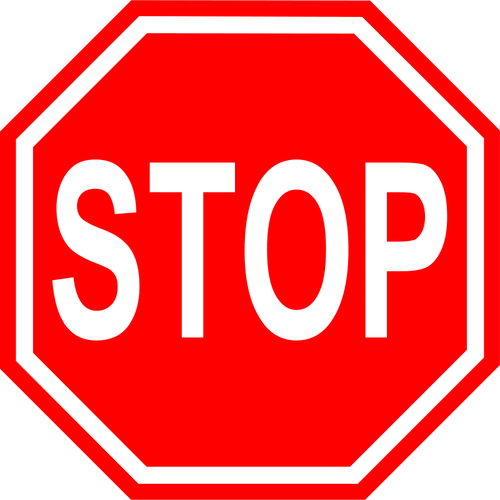 Segnale di stop vector cartello stradale