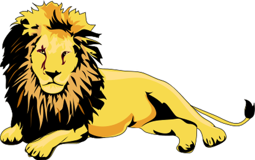 Leão colorido de clip-art