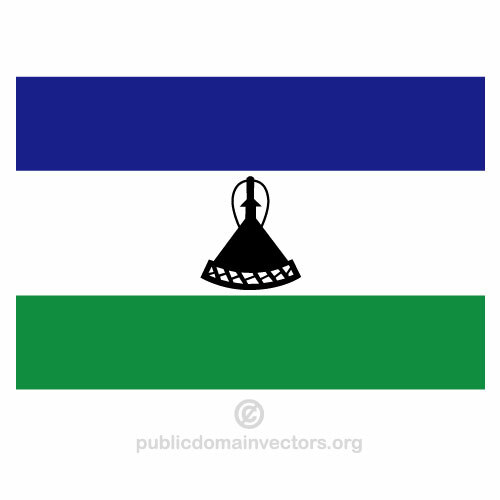 Bendera vektor Lesotho