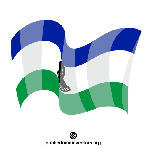 De staatsvlag van Lesotho