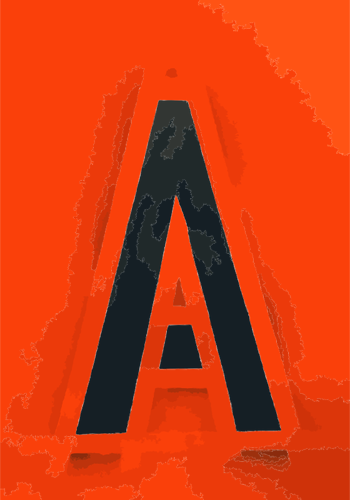 Poster merah "A"