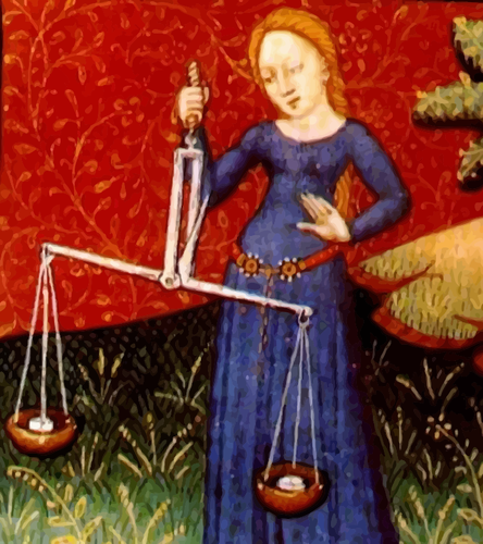 Lady holding scales