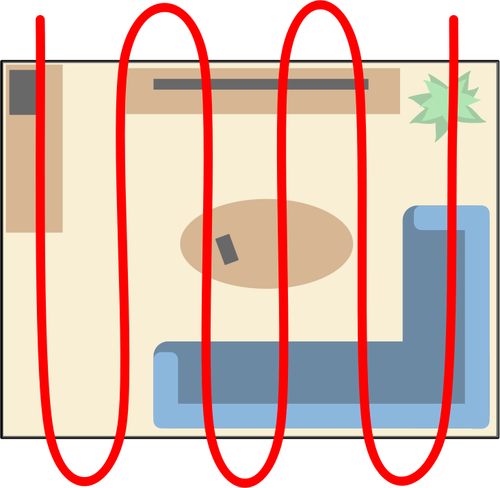 Línea búsqueda patrón ilustración