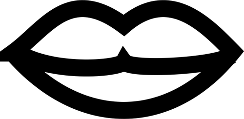 Image clipart vectoriel des lèvres simples