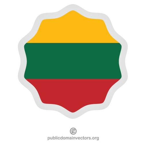 Litouwse vlag symbool glinsterende clip art