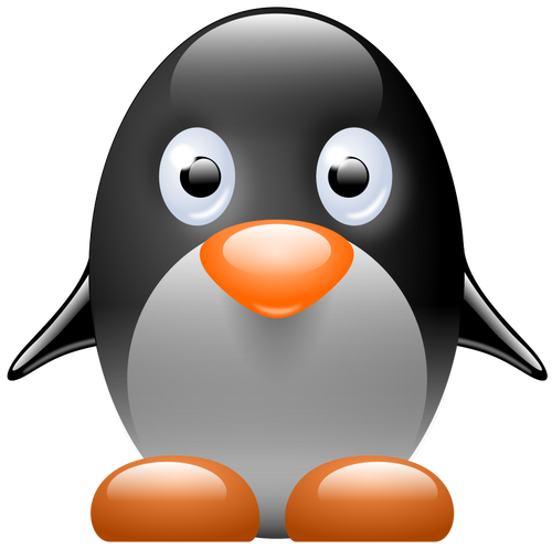 Kleine pinguïn vector afbeelding