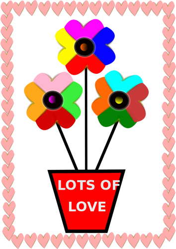 Векторное изображение цветочный горшок