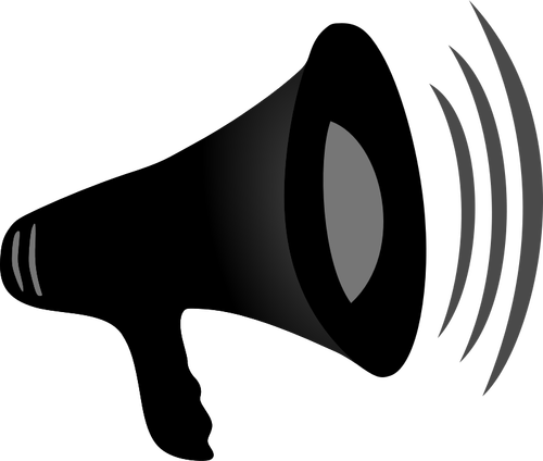 Vector Illustrasjon av megafon i aksjon