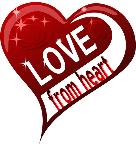 Kärlek från hjärtat dekoration vektor illustration