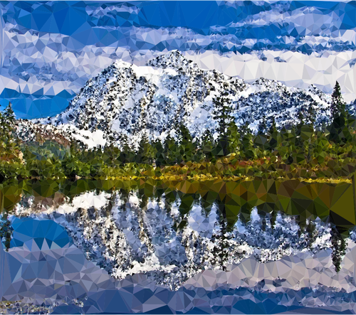 芸術家気取りの山と湖