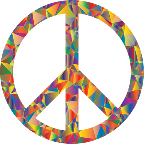 Färgglada fred symbol