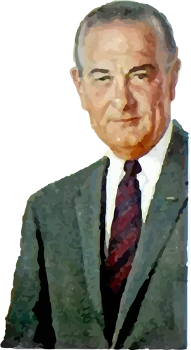 Lyndon Johnson B portret grafika wektorowa